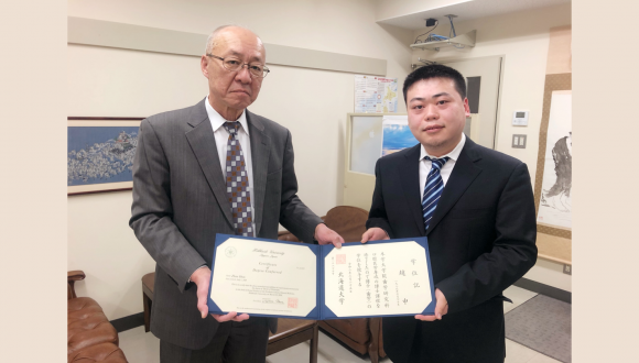 日中笹川医学奨学金制度＜学位取得コース＞研究者が北海道大学で博士学位を取得！